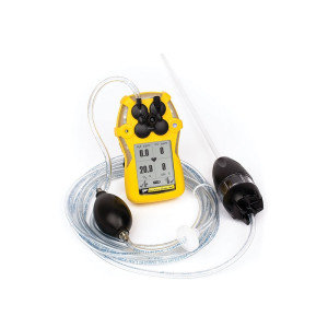 Detector GasAlert Quattro para 3 gases, LEL(Filtrado) O2 y H2S Recargable version Europea Amarillo